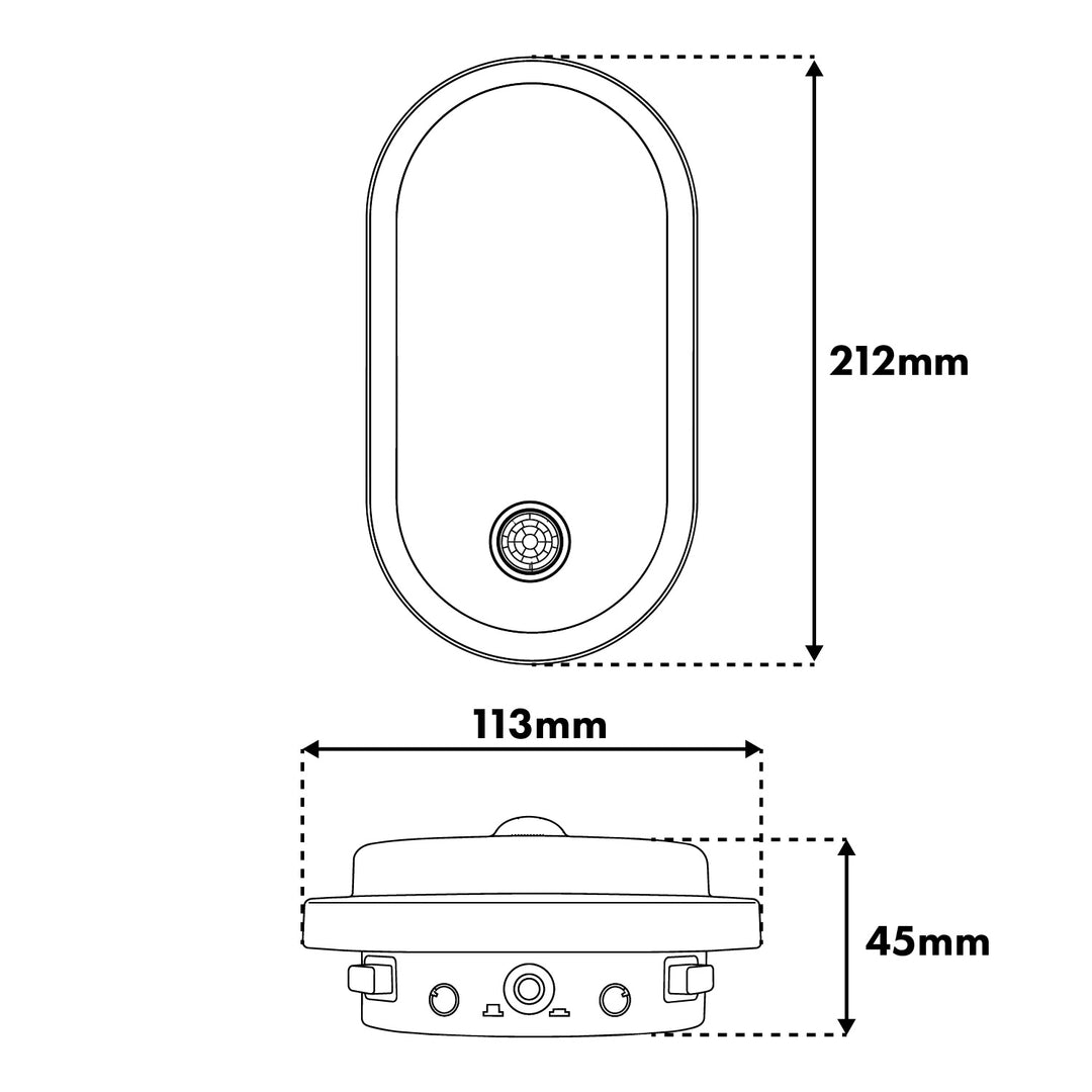 Lampe LED avec détecteur de mouvement Maclean, capteur PIR, blanche, 10 W/15 W/18 W, IP65, couleur réglable 3 000/4 000/6 000 K, MCE534 W