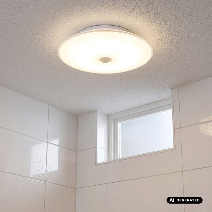 Lampe LED avec détecteur PIR Maclean, à fixer au plafond, 15 W, 1 300 lm, IP54, 220-240 V~ 50/60 Hz, MCE537