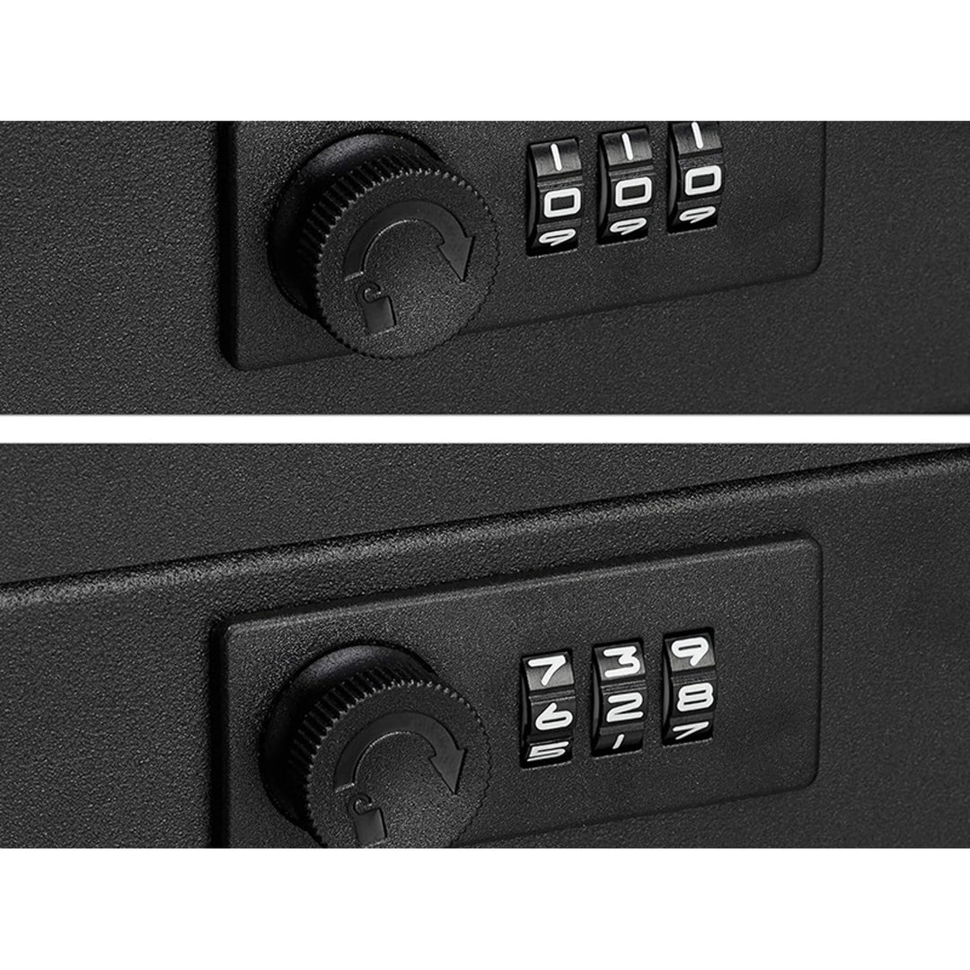 Caisse à monnaie Tracer, poignée de transport, compartiment secret, noire, Cash Saver