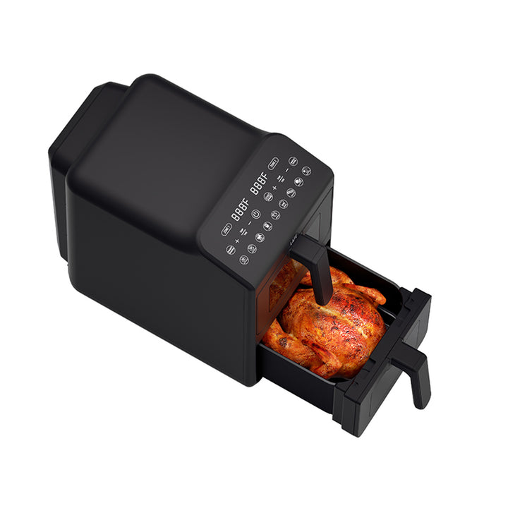 Friteuse sans huile LAFE, air fryer, 2 compartiments 5 L, puissance 2460 W, écran LCD, Dual Fry