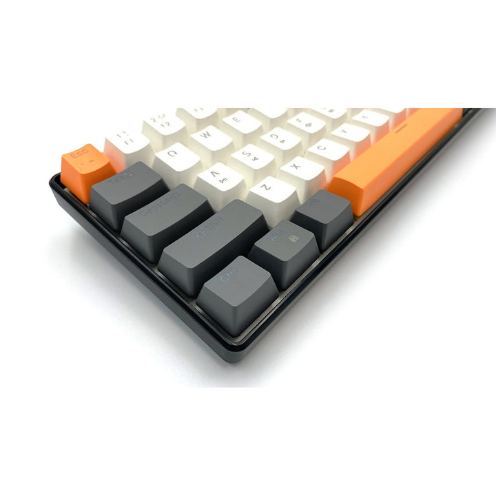 ZONE 61 - Clavier mécanique gaming court 60 %, commutateurs mécaniques silencieux RED, rétroéclairage coloré, 61 touches, USB-C, Mediatech