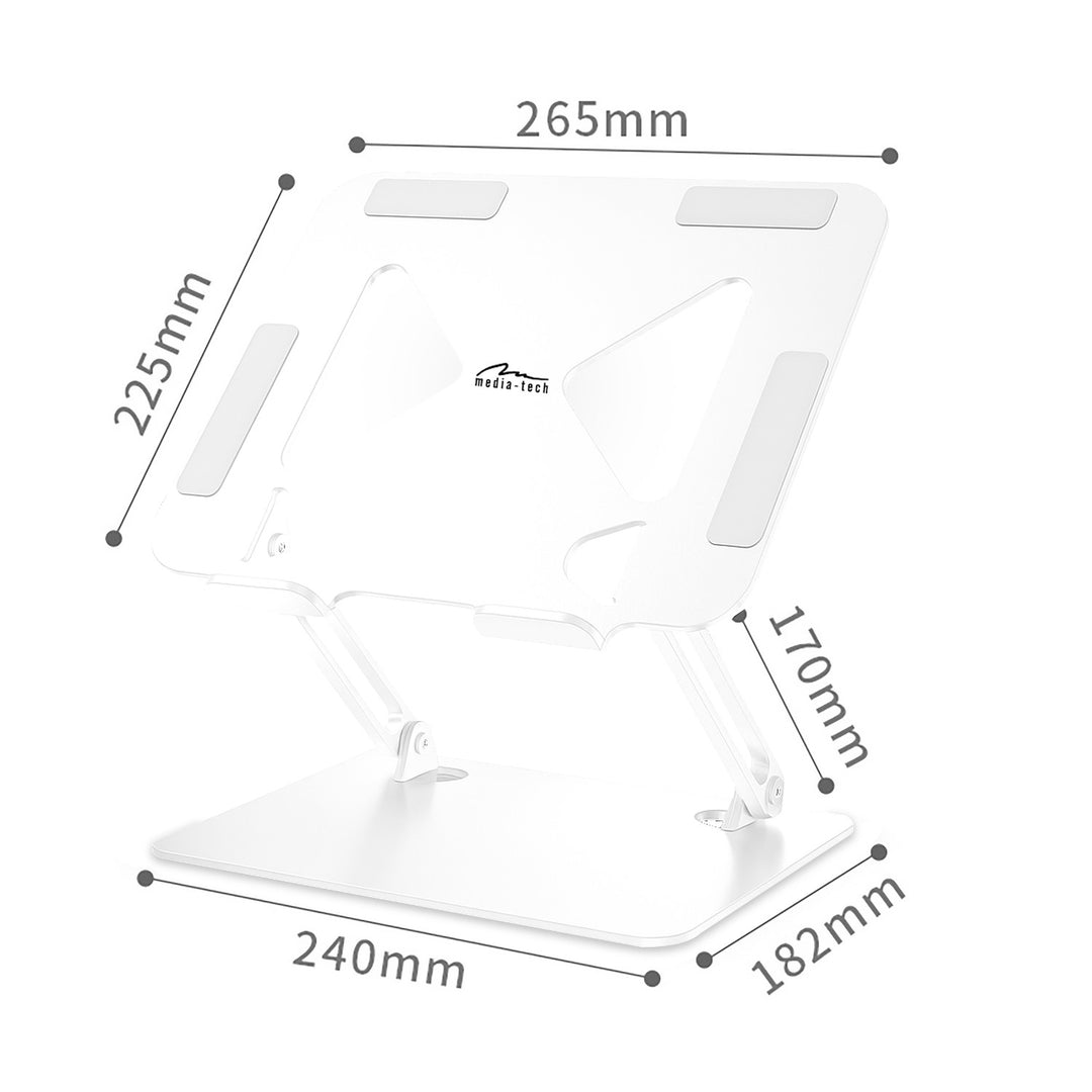 Support réglable et ergonomique pour ordinateur portable 10-17 pouces LAPTOP STAND MT2661W, Mediatech