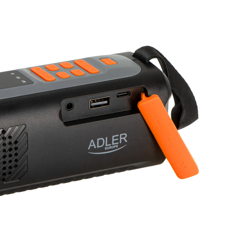 Radio d'urgence Adler, avec panneau solaire, manivelle et batterie externe, Bluetooth 5.0, lampe torche LED 4 W, 4500 mAh, AD 1920