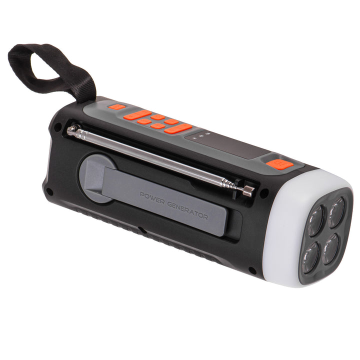 Radio d'urgence Adler, avec panneau solaire, manivelle et batterie externe, Bluetooth 5.0, lampe torche LED 4 W, 4500 mAh, AD 1920