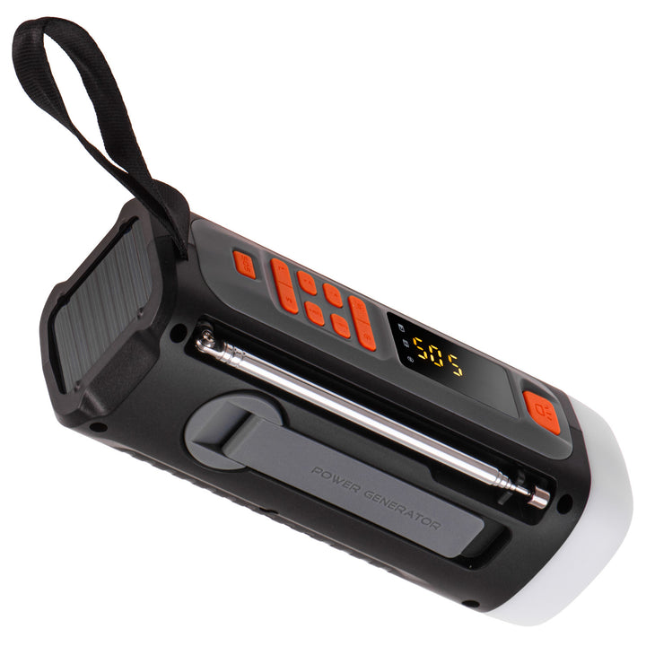 Radio d'urgence Adler, avec panneau solaire, manivelle et batterie externe, Bluetooth 5.0, lampe torche LED 4 W, 4500 mAh, AD 1920
