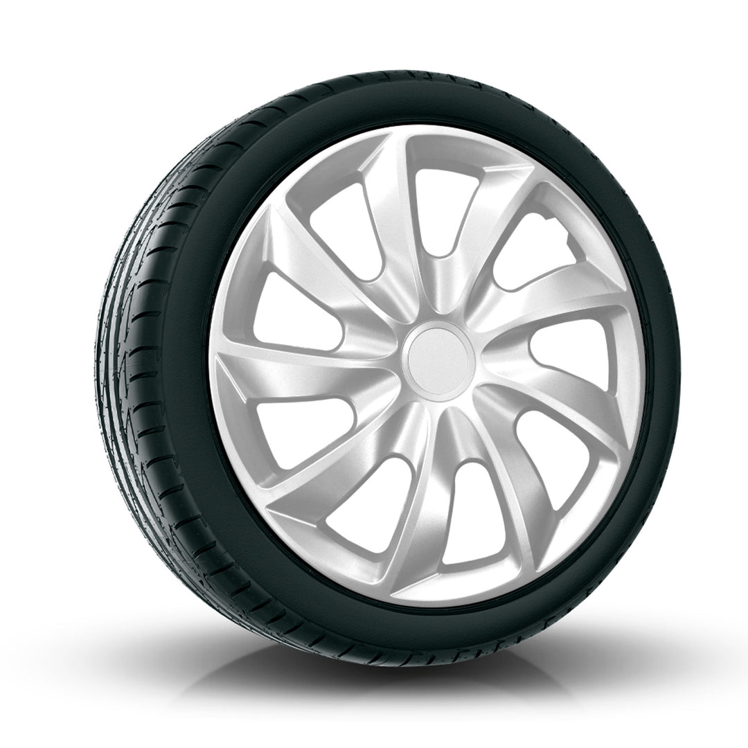 Enjoliveurs universels 13'' NRM Quad argentés, 4 pièces
