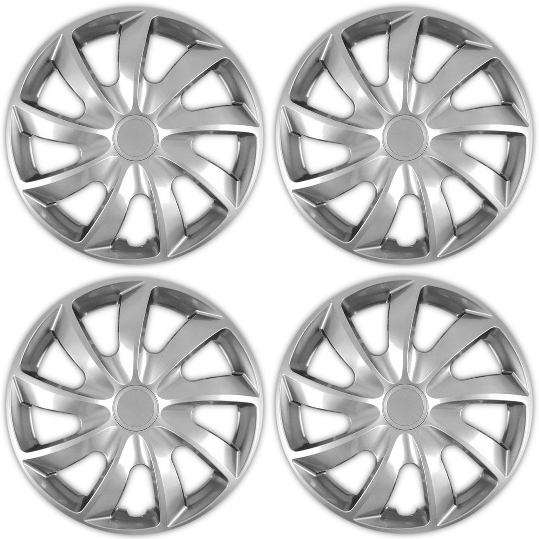 Enjoliveurs universels 13'' NRM Quad argentés, 4 pièces