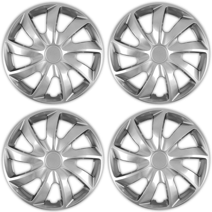 Enjoliveurs universels 13'' NRM Quad argentés, 4 pièces