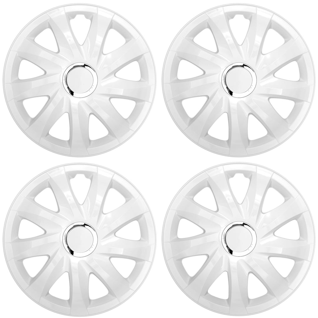 Enjoliveurs universels 13'' NRM Drift blancs, lot de 4 pièces
