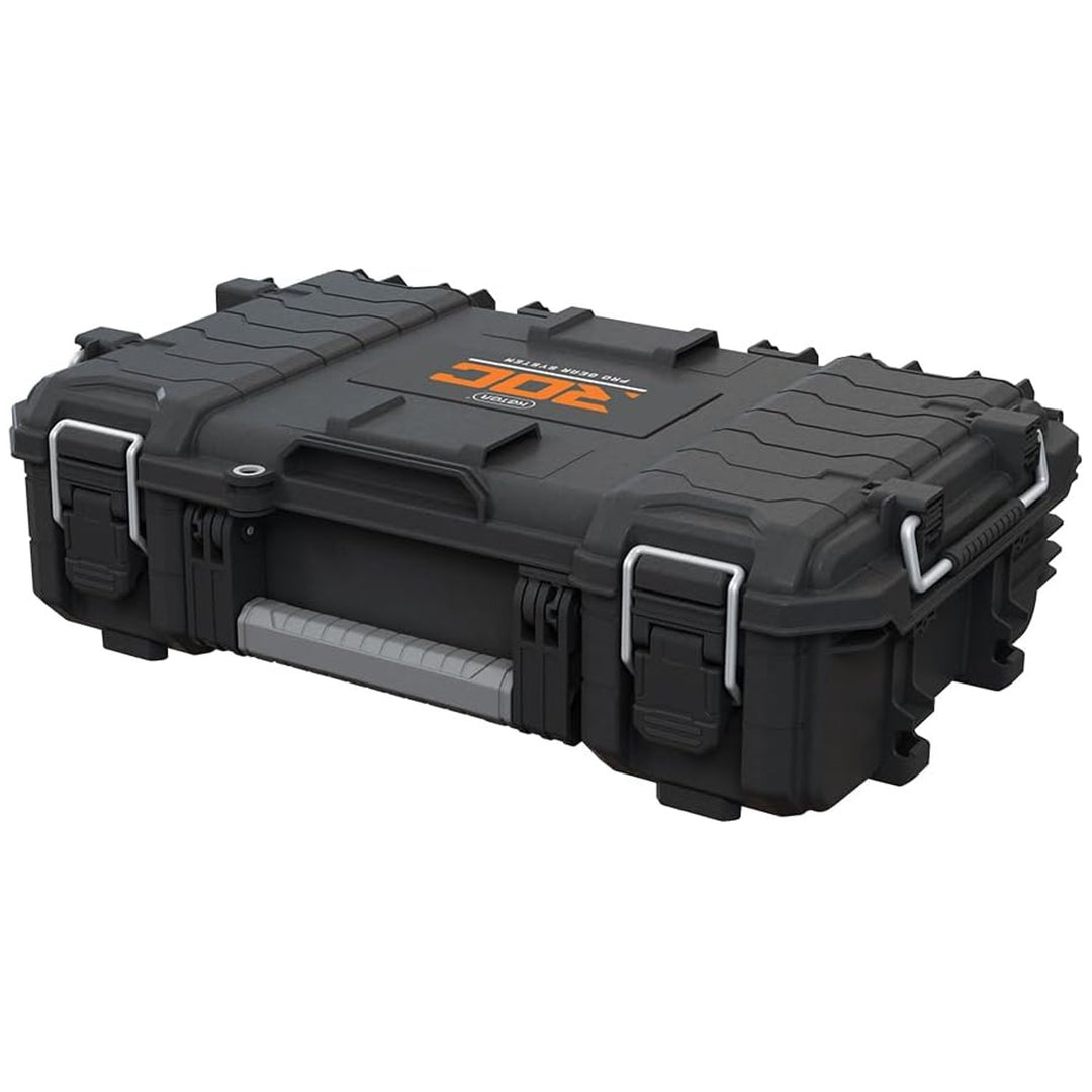 Mallette à outils Keter ROC Pro Gear 2.0, capacité de charge de 36 kg, emplacement pour cadenas, joint d'étanchéité contre la poussière et l'eau, organiseur avec couvercle inclus, possibilité de fixation murale, 256979