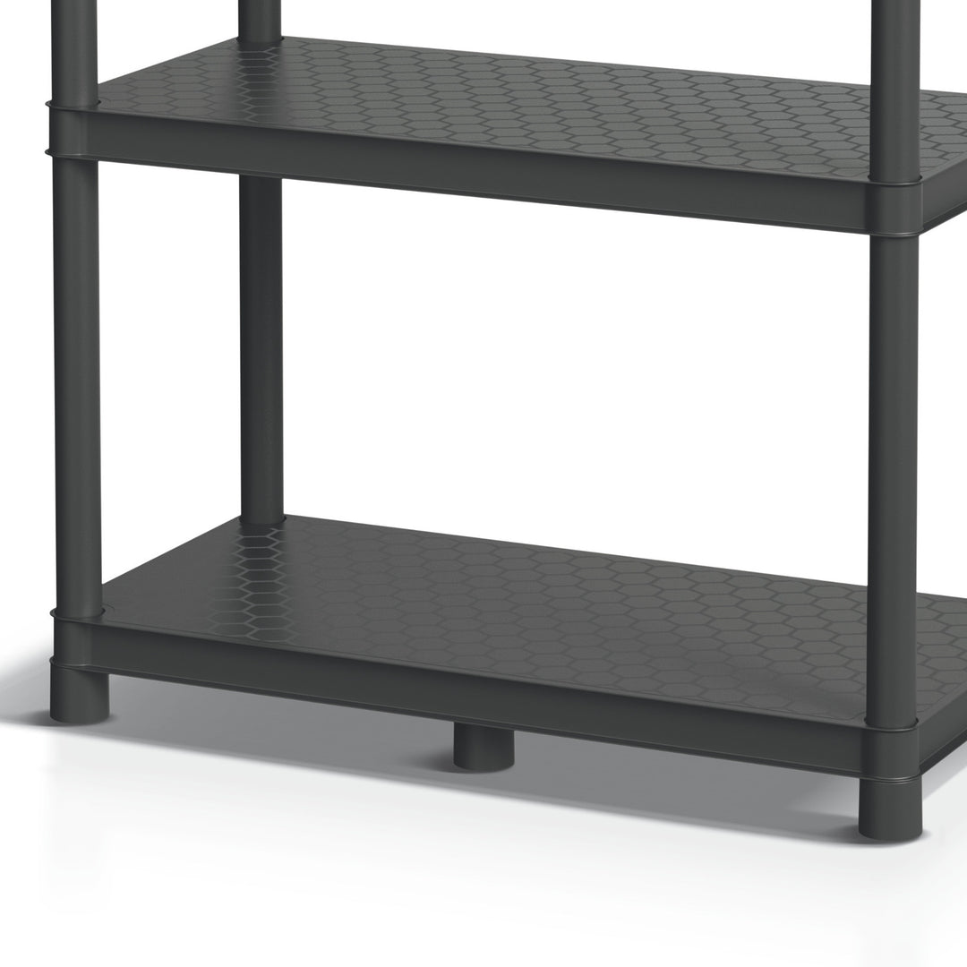 Étagère Stackaro Solid 75 Kistenberg, charge maximale totale 220 kg, 5 étagères, montage mural, KSS75L5HD-S411