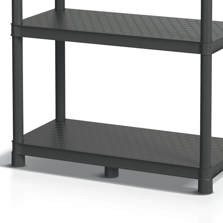 Étagère Stackaro Solid 75 Kistenberg, charge maximale totale 220 kg, 5 étagères, montage mural, KSS75L5HD-S411