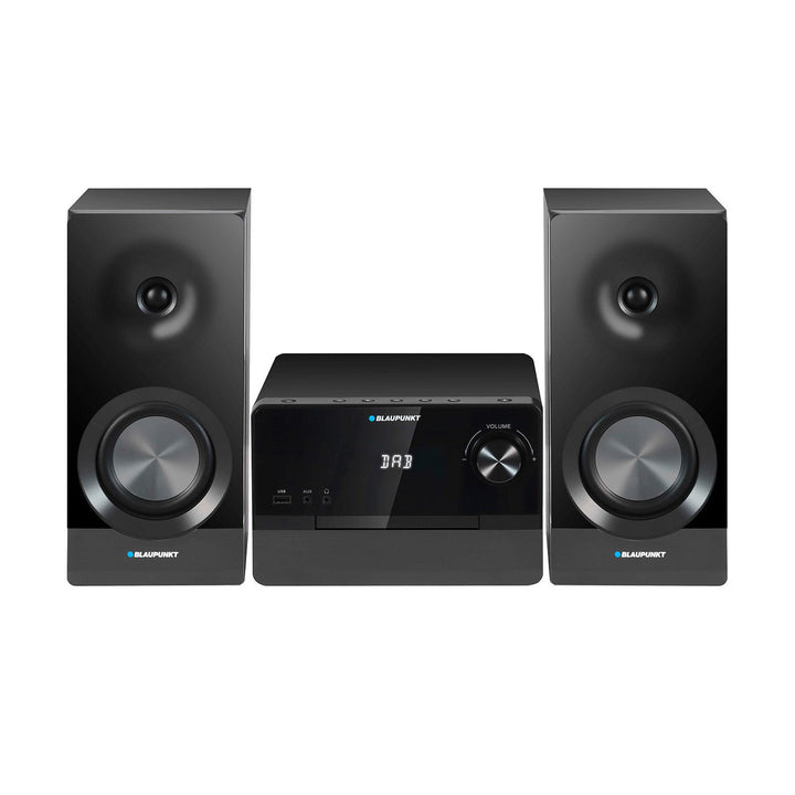 Microchaîne Blaupunkt, puissance 100 W RMS, tuner DAB+, écran LED, radio FM, antenne télescopique incluse, connecteur HDMI ARC, CD/MP3/USB/BT, horloge avec fonction alarme, MS49DAB