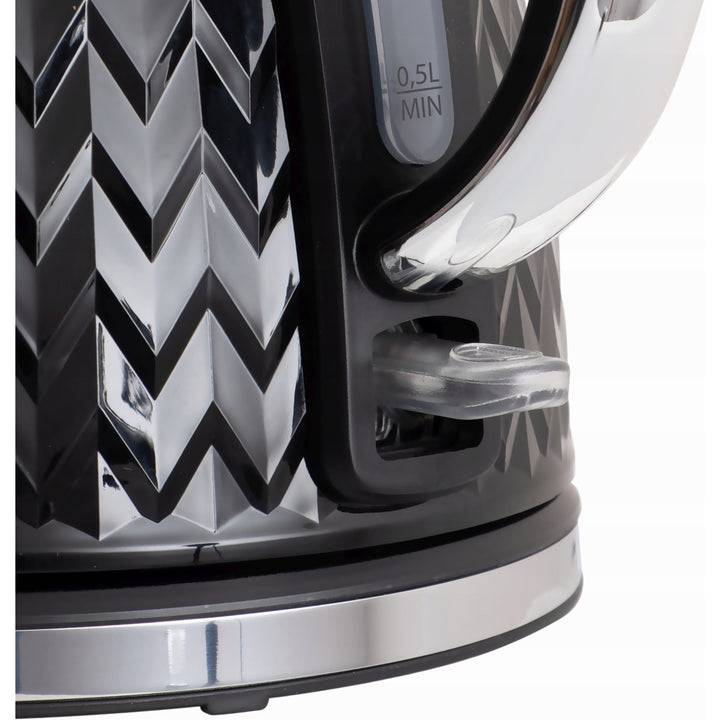 Bouilloire électrique Eldom, couleur noire, puissance 2000 W, capacité 1,7 L, indicateur de niveau d'eau, filtre à mailles, C265C