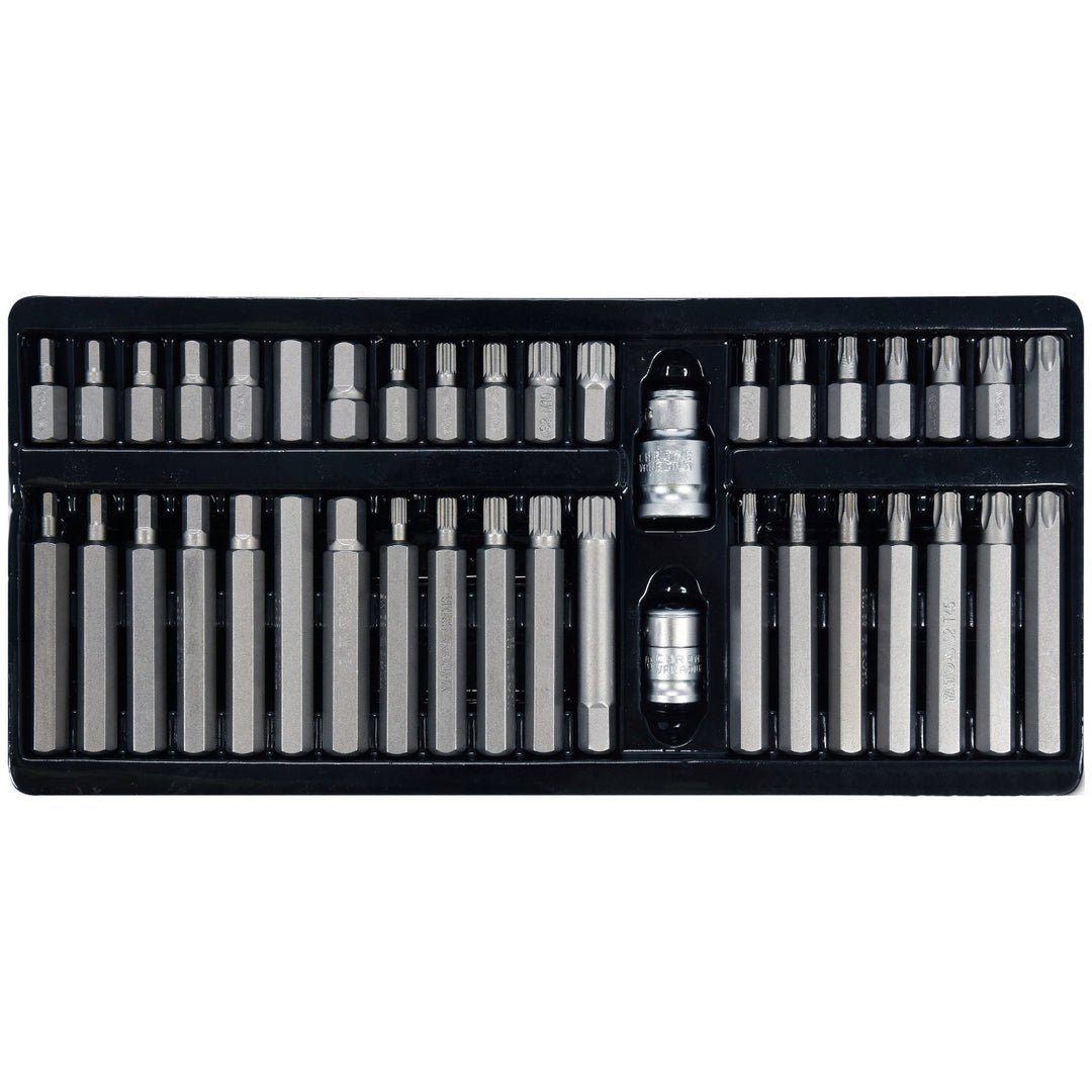 Jeu professionnel d'embouts Yato, Torx, Spline, Hex, en acier allié S2, haute dureté HRC 58 62, dans un coffret, YT-0400