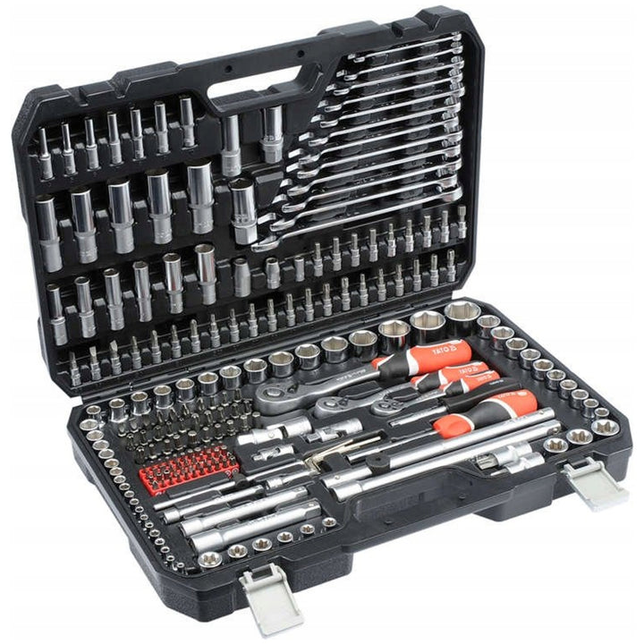 Jeu d'outils professionnel Yato, clés à douille et douilles, en acier au chrome-vanadium, 216 pièces, douilles avec système AS-Drive, dans une mallette, YT-38841