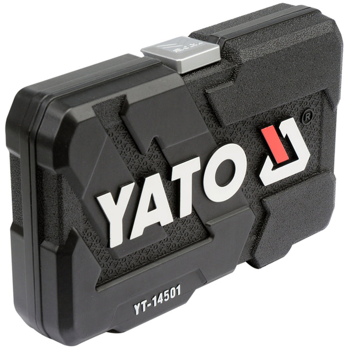 Kit d'outils professionnel Yato, clés à douille et douilles, en acier au chrome-vanadium, 56 pièces, douilles avec système AS-Drive, dans une mallette, YT-14501