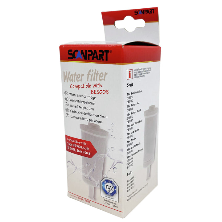 Filtre à eau pour machine à café Sage, remplacement BES008 Scanpart