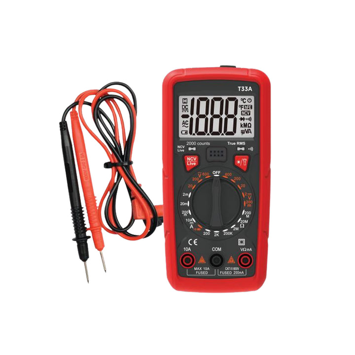 Multimètre universel LTC, fonction lampe torche, fonction test de diode, CA/CC 0-600 V, support magnétique, LXT33A