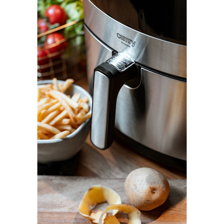 Friteuse sans huile, 9 programmes, 5,0 L, Airfryer, Camry CR 6311 + cartouches en papier pour friteuse, 16 cm, biodégradables, 100 pièces