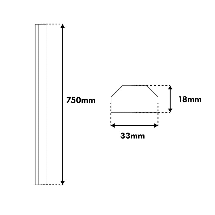 Bande de masquage en aluminium pour câbles Maclean, 33 x 18 x 750 mm, argentée, MCTV-897 S