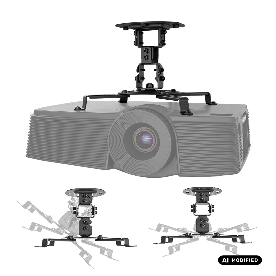Support / suspension au plafond pour projecteur Maclean, 54~320 mm, jusqu'à 13,5 kg, rotation à 360 degrés MC-200 B