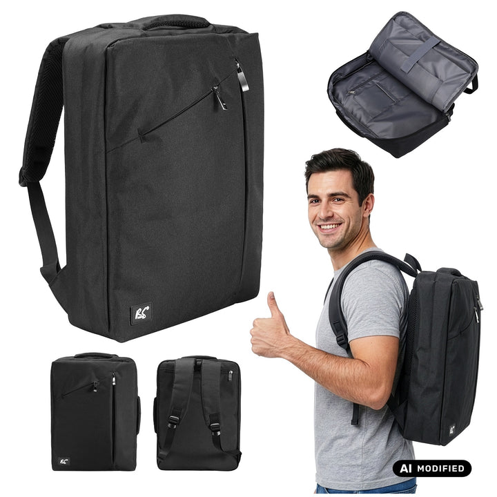 Sac à dos pour ordinateur portable NanoRS, 15,6 pouces, noir, 43 x 30 x 10, imperméable RS203 B