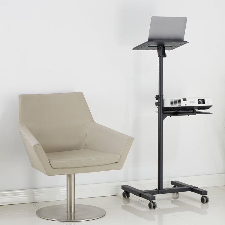 Tablette mobile réglable Maclean pour projecteur/ordinateur portable, en acier, charge max. 10 kg, MC-207