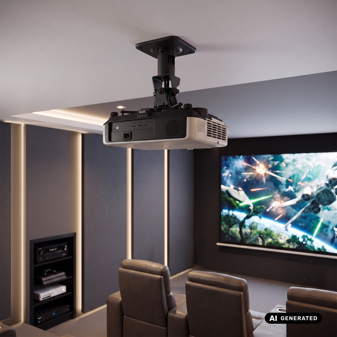 Support / suspension au plafond pour projecteur Maclean, en acier, 180~310 mm, jusqu’à 15 kg, MC-208 B