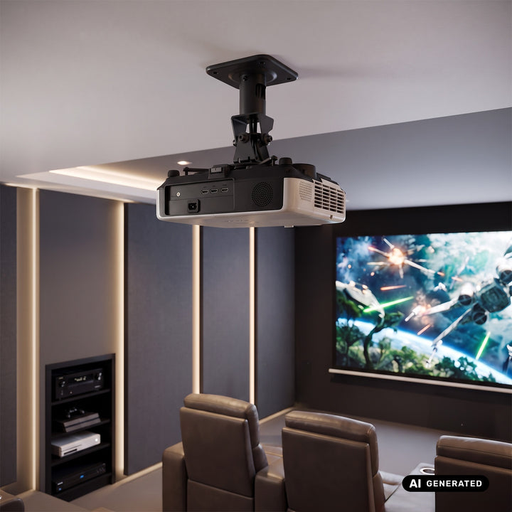 Support / suspension au plafond pour projecteur Maclean, en acier, 180~310 mm, jusqu’à 15 kg, MC-208 B