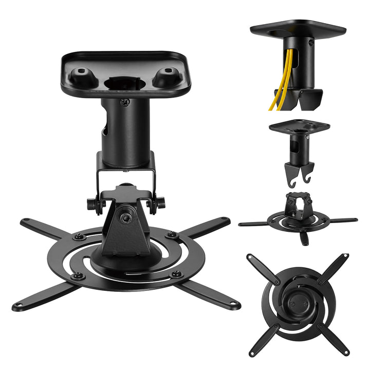 Support / suspension au plafond pour projecteur Maclean, en acier, 180~310 mm, jusqu’à 15 kg, MC-208 B