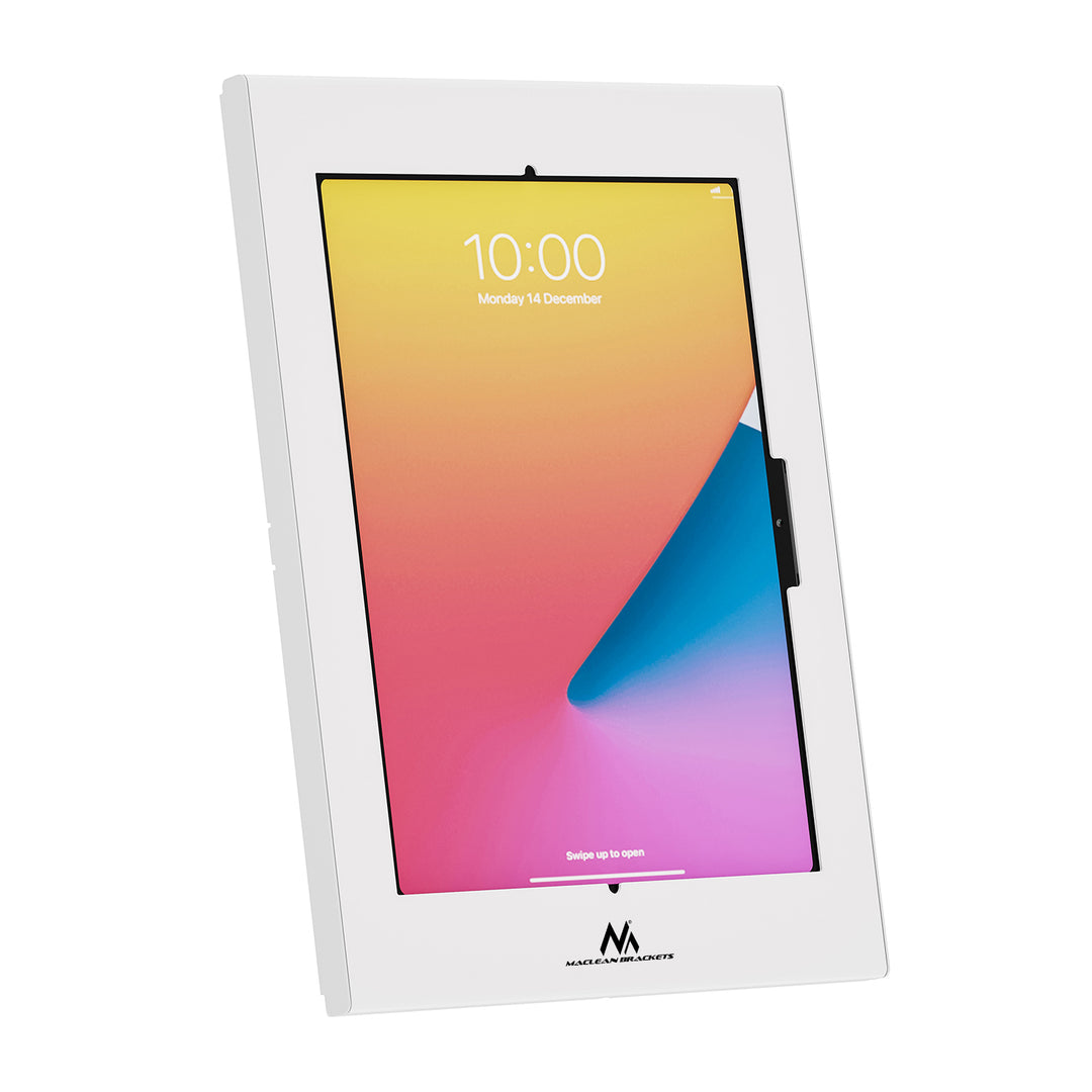 Support publicitaire pour tablette Maclean, avec système de verrouillage, 12,4" à 13", iPad Air/Pro, Samsung Tab S10+/S9+/S8+/S7+, 257 x 350 x 22 mm, MC-950 W