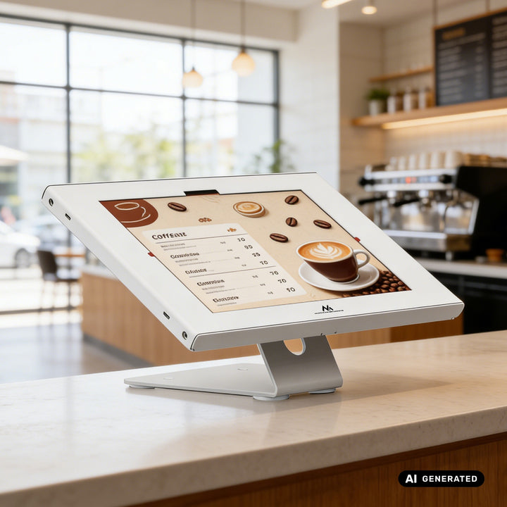Support publicitaire pour tablette Maclean, avec système de verrouillage, 10,9" à 11", iPad Air/Pro, Samsung Tab séries A et S, 220 x 323 x 22 mm, MC-957 W