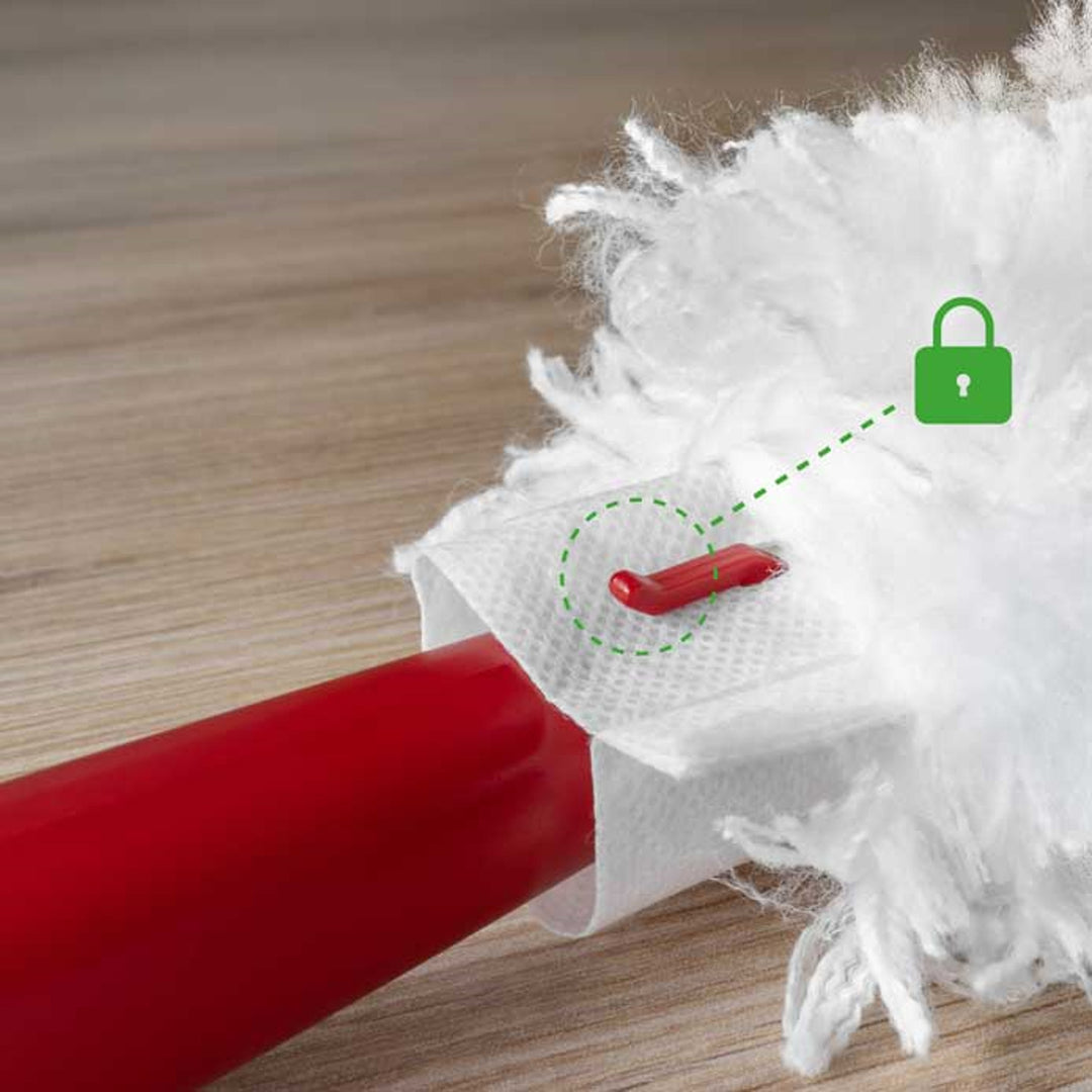 Plumeau Vileda Flex&Catch, avec manche court, protection anti-glissement, tête flexible + 5 recharges