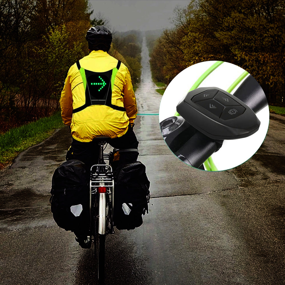 Sac à dos avec signal LED, télécommande, étanchéité : télécommande IPx5, sac à dos IPX2 + harnais sport pour téléphone Maclean MC-445