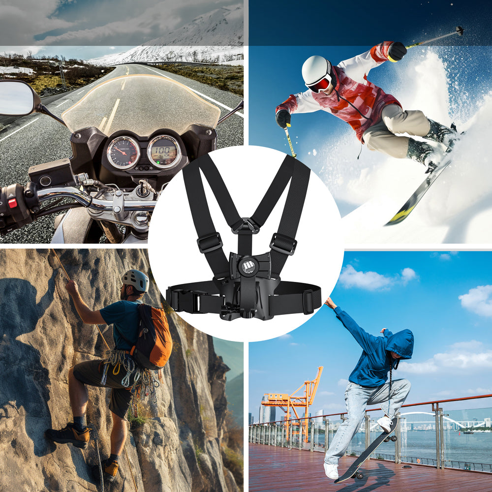 Sac à dos avec signal LED, télécommande, étanchéité : télécommande IPx5, sac à dos IPX2 + bretelles sport universelles, pour téléphone, appareil photo, caméra GoPro et autres, poignée pivotante, MC-294