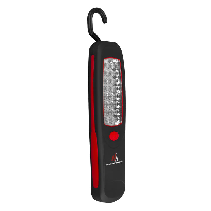 Lampe d'atelier 24 LED Maclean, aimant, crochet, MCE03 2 pièces + 6 piles Varta Industrial LR6/AA R-06