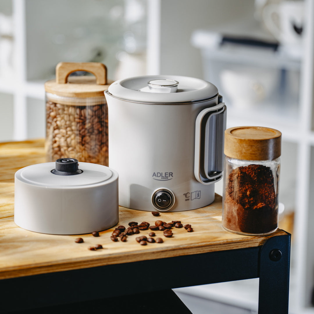Bouilloire électrique Adler, de voyage, double paroi, capacité 0,8 l, puissance max. 650 W, grise, AD 1388