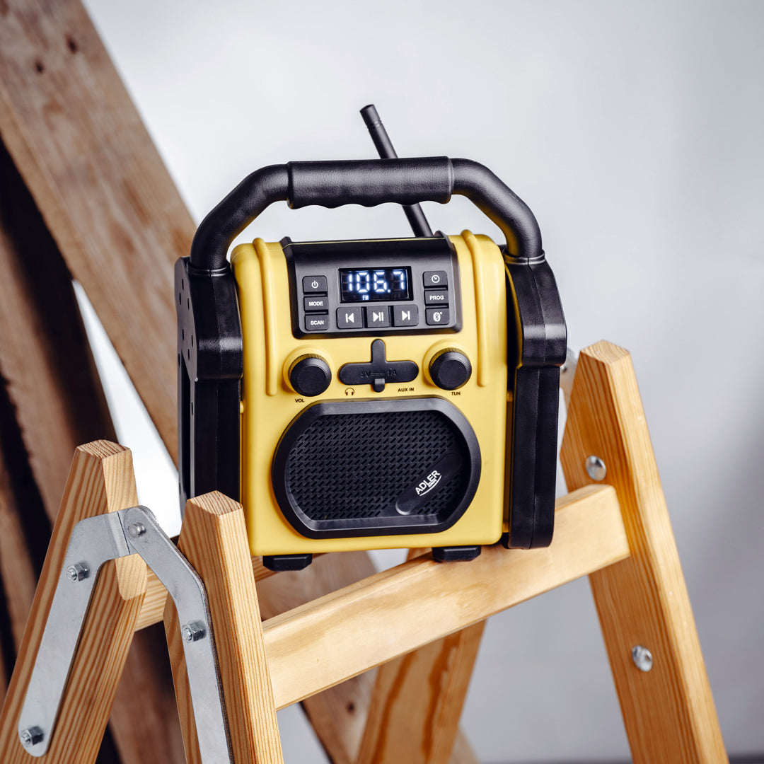Radio de chantier Adler, Bluetooth 5.1, IPX 54, puissance 10 W, AD 1911