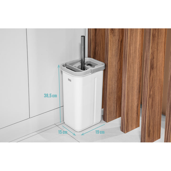 Balai à franges plat Teesa, seau à deux compartiments, capacité 5,7 l, New Clean R13, Teesa
