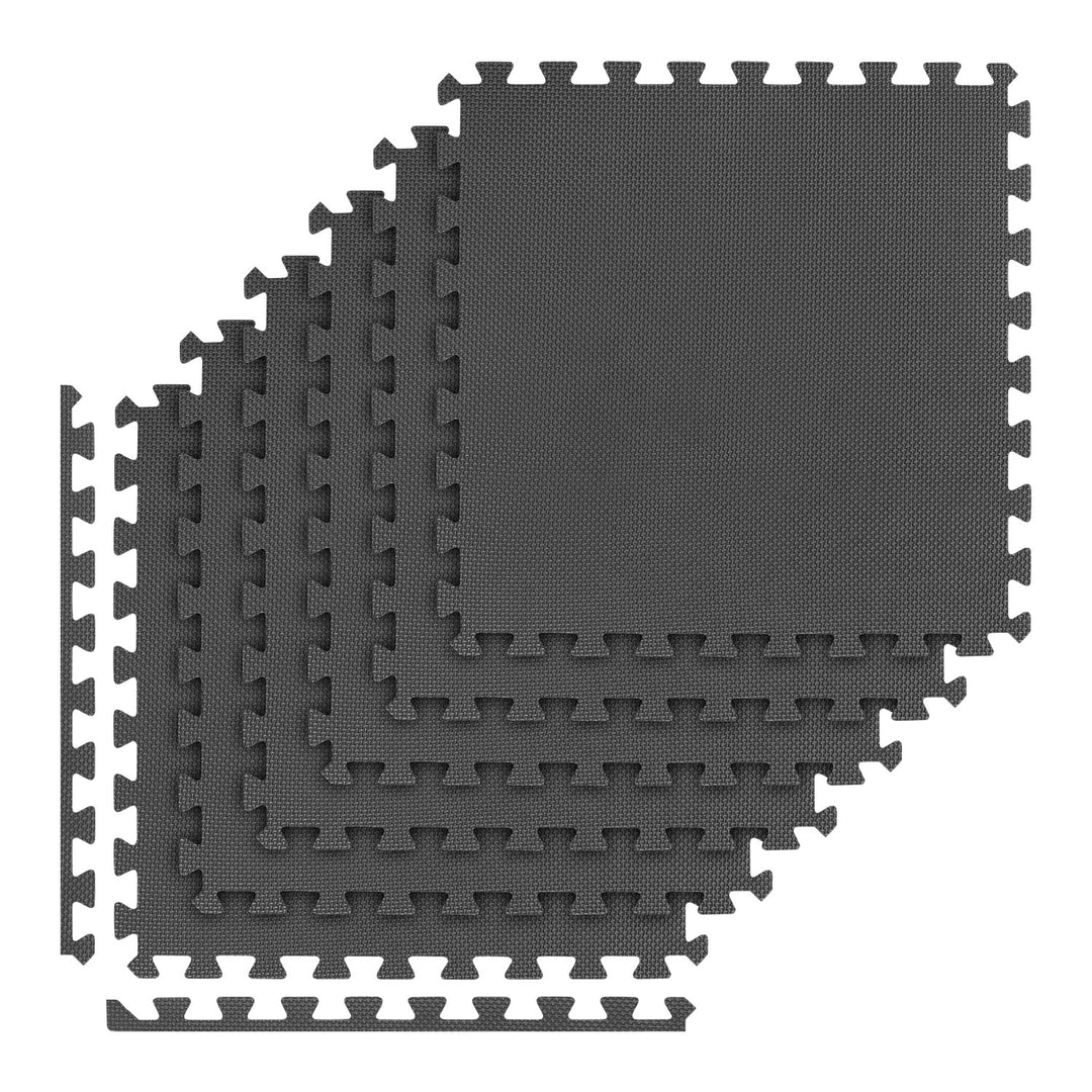Tapis pour équipement et exercices de gym 180 x 120 cm, matériau EVA, puzzle 6 pièces, REBEL ACTIVE