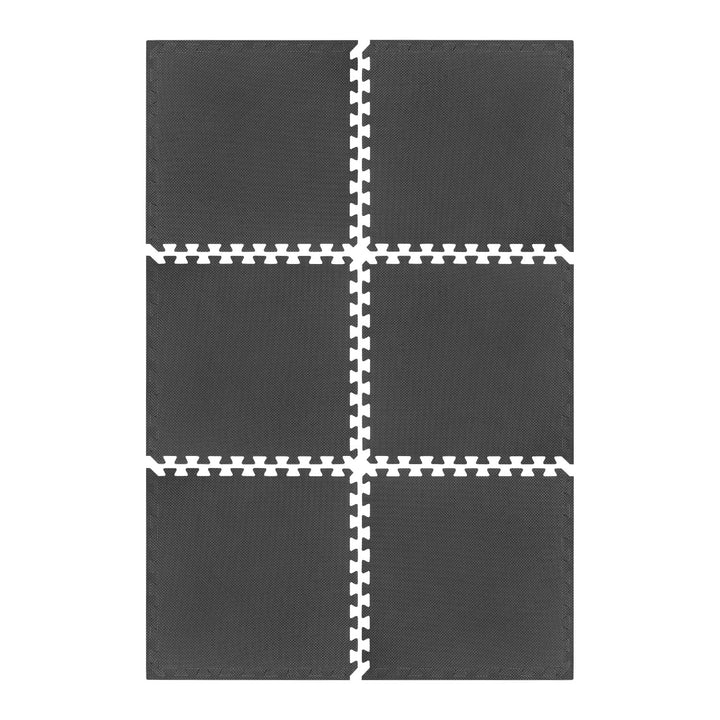 Tapis pour équipement et exercices de gym 180 x 120 cm, matériau EVA, puzzle 6 pièces, REBEL ACTIVE