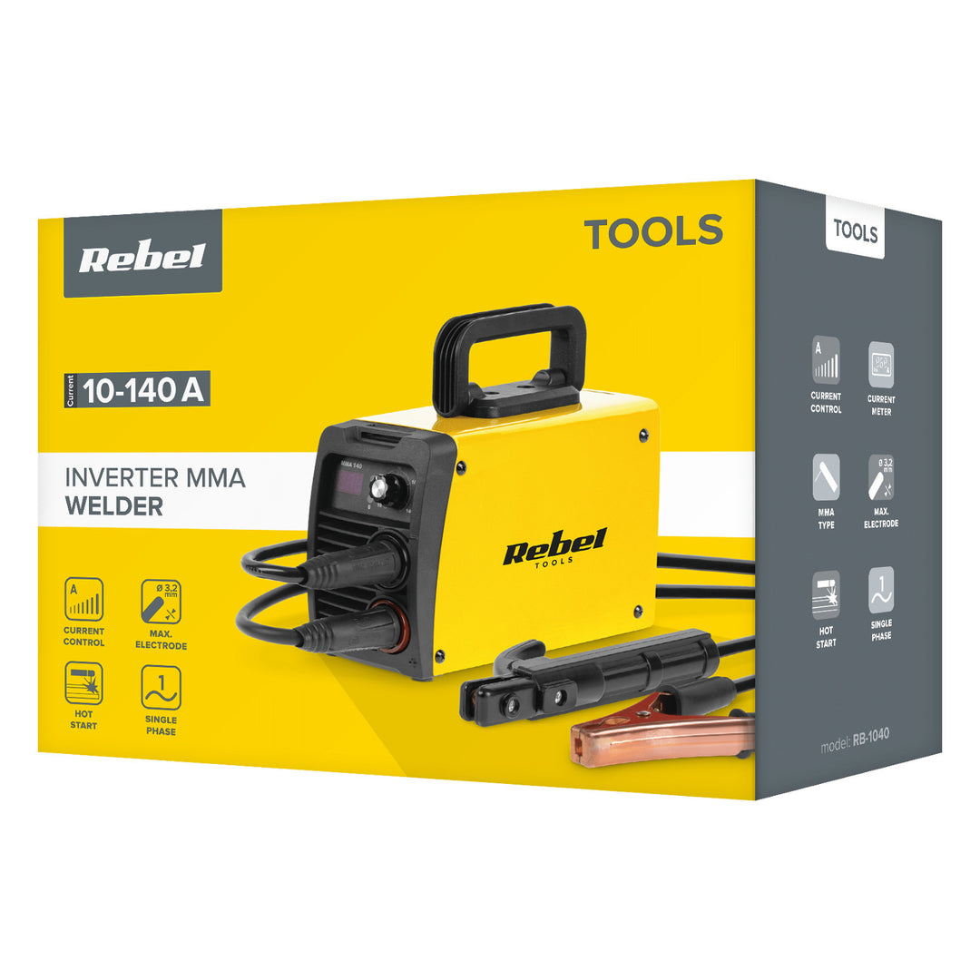 Soudeuse Rebel, MMA, écran LED, IP21S, 10 - 140 A, RB-1040