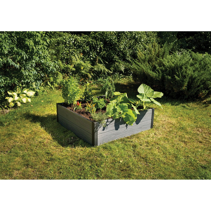 Bordure de jardin Keter Maple, plastique, couleur grise, dimensions 106 x 106 x 32 cm, résistante aux intempéries, 249298