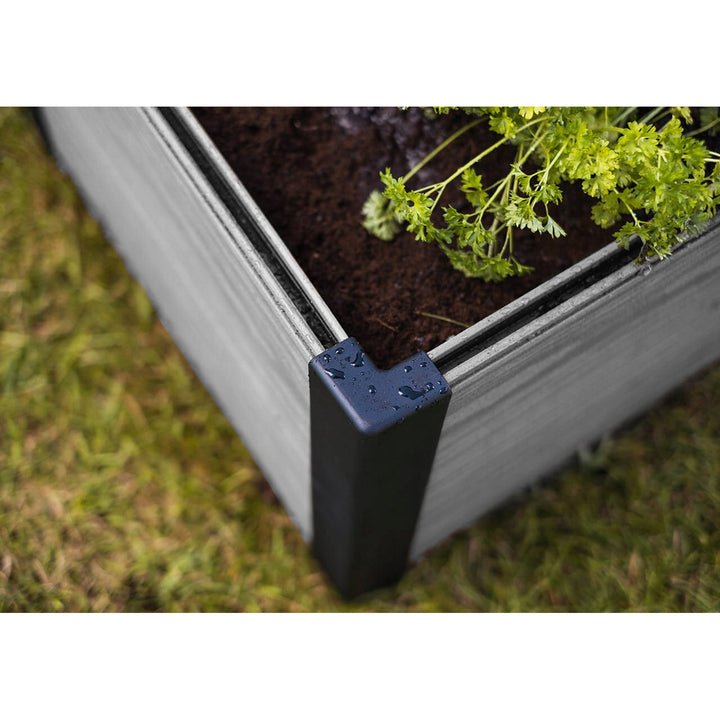 Bordure de jardin Keter Maple, plastique, couleur grise, dimensions 106 x 106 x 32 cm, résistante aux intempéries, 249298
