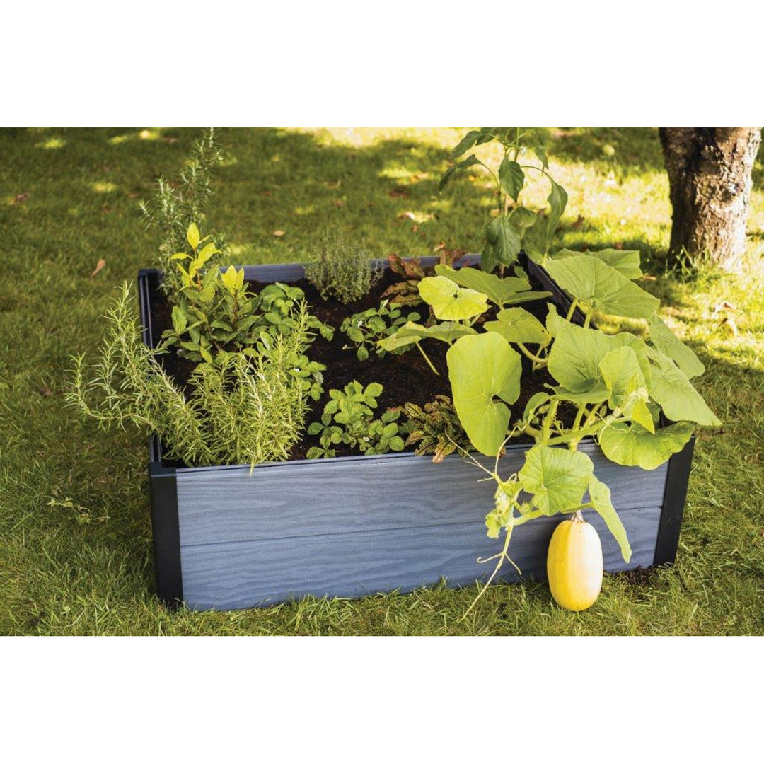 Bordure de jardin Keter Maple, plastique, couleur grise, dimensions 106 x 106 x 32 cm, résistante aux intempéries, 249298