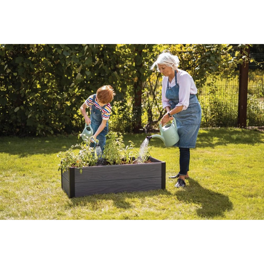 Bordure de jardin Keter Maple, plastique, couleur grise, dimensions 106 x 50 x 32 cm, résistante aux intempéries, 249296