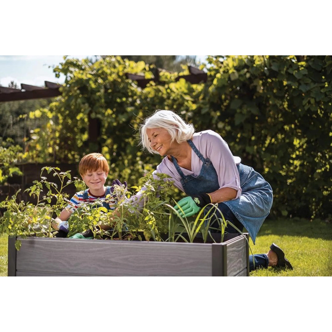 Bordure de jardin Keter Maple, plastique, couleur grise, dimensions 106 x 50 x 32 cm, résistante aux intempéries, 249296