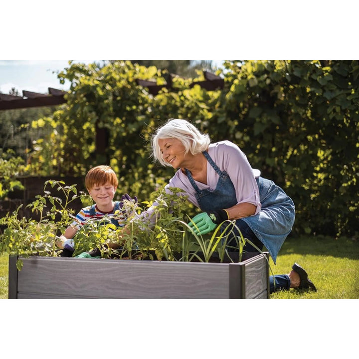 Bordure de jardin Keter Maple, plastique, couleur grise, dimensions 106 x 50 x 32 cm, résistante aux intempéries, 249296