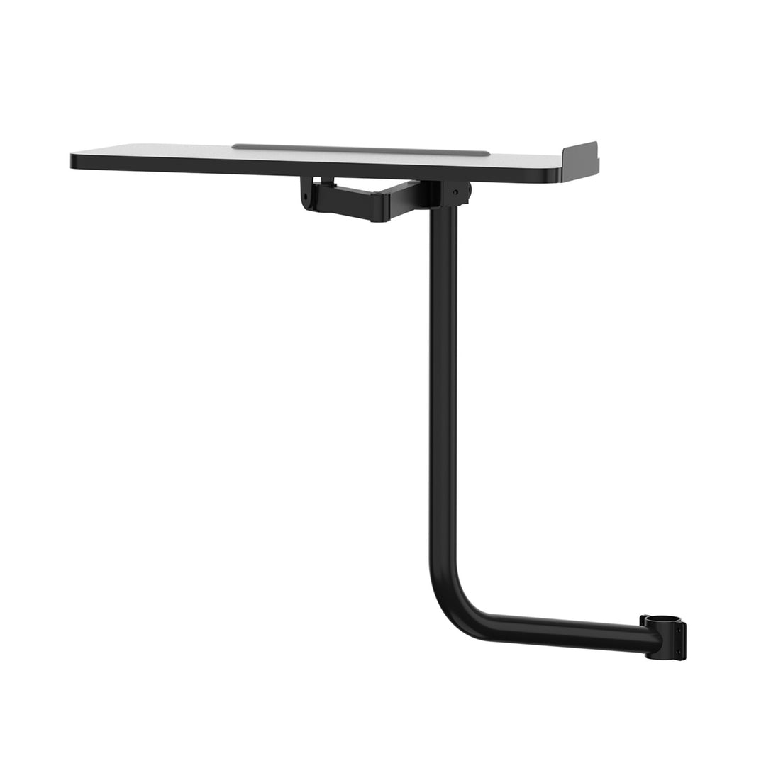 Tablette / plateau pour clavier Maclean, noir, dimensions du plateau : 66 x 30 cm, à fixer sur une chaise de bureau, charge max. 5 kg, MC-139